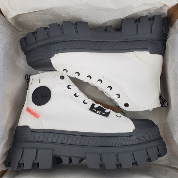 Palladium Womens 9 Revolt HI TX Star White Platform Boot 97242-116-M New - Picture 8 of 9